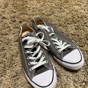 Converse Low-Top Canvas Sneakers in Charcoal